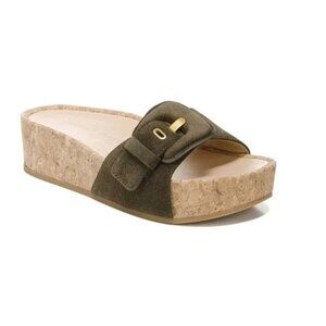 Veronica Beard Dixie Green Platform Sandals